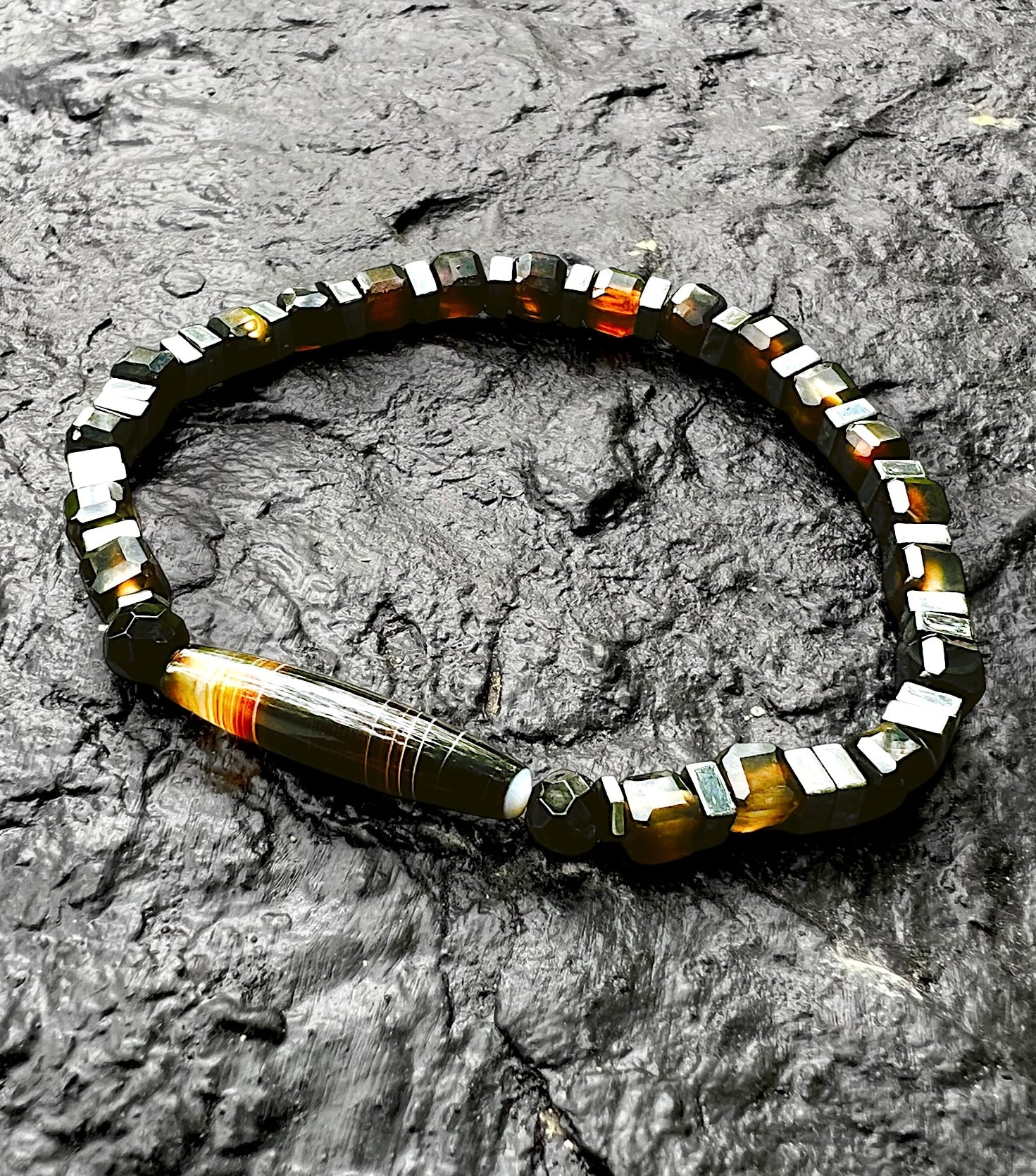Ember Noir gemstone bracelet